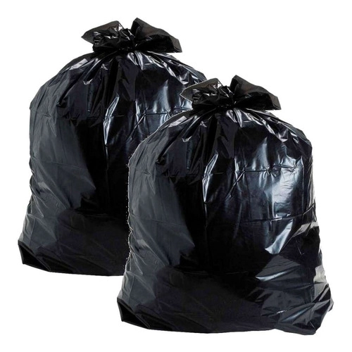 Saco De Lixo 100 + 200 Litros Preto Super Reforçado Preto