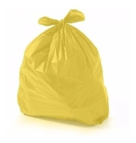 Saco De Lixo 100 L Colorido Amarelo Comum 100 Unidades