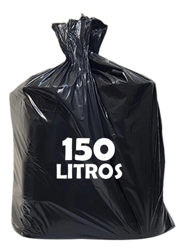 Saco De Lixo 150 Litros  Super Reforcado Pct 300unidades Preto