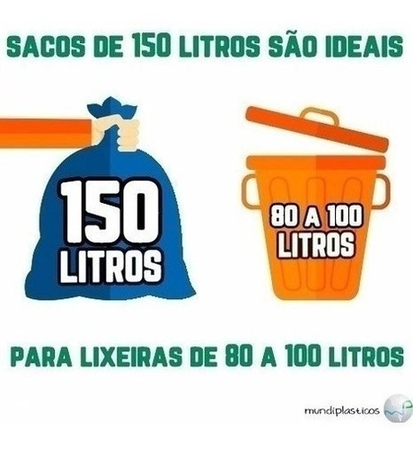 Saco De Lixo 150 Litros 100 Un Verde Mega Reforçado Verde
