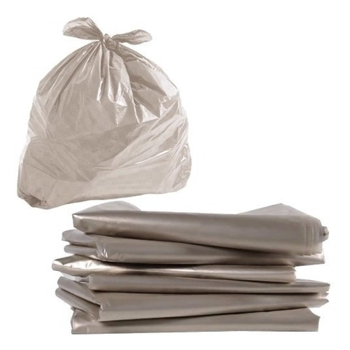 Saco De Lixo 100 Litros Transparente 100 Unidades Boca Larga Branco