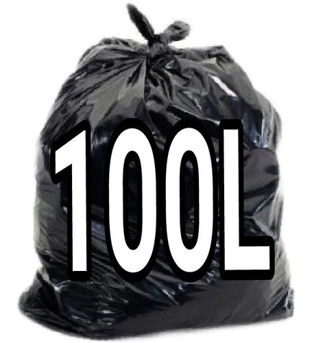Saco De Lixo 100l Reforçado 300 Unidades Preto