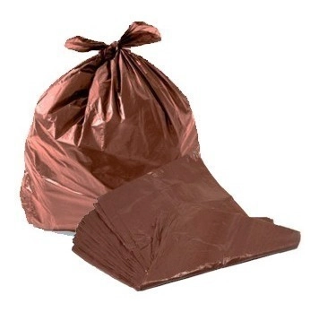 Saco De Lixo 100 Lts Marrom Resistente 80x1.10 Pct C/ 100 Un Marrom