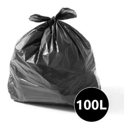 Saco De Lixo 100 Litros Resistente 100 Unidades Preto