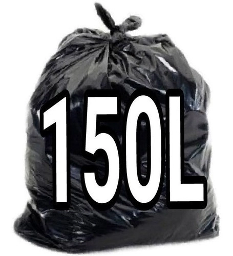 Saco De Lixo 150 Litros Super Reforçado Preto 50 Unid. Preto