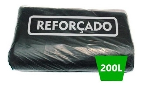 Saco De Lixo 200 Litros Reforçado Preto 95x115 Pct C/ 5kg Preto
