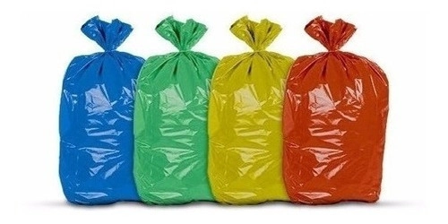 Saco De Lixo 20 Litros Coloridos 4 Pacotes 400 Unidades Coloridos