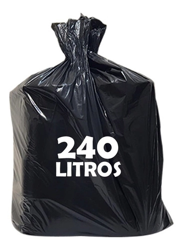 Saco De Lixo 240 Litros Super Reforcado 100 Unidades Lx240 Preto