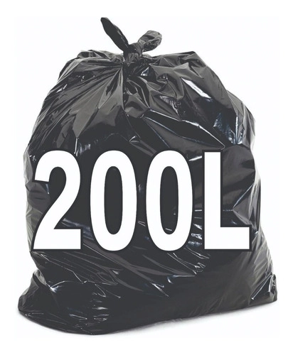 Saco De Lixo 200 Litros Resistente 500 Unidades Preto