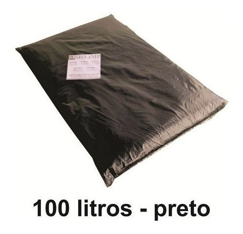 Saco De Lixo 240 L Preto Reforçado 115x130x0,12cm (2pct) Preto