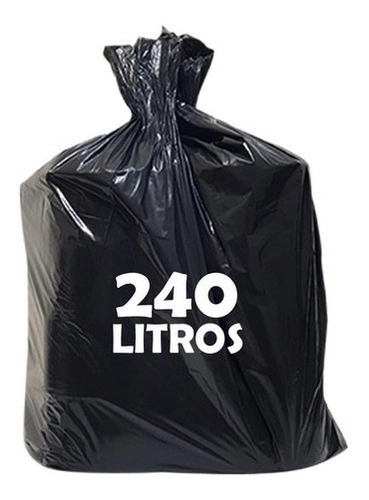 Saco De Lixo 240 Litros Super Reforcado 100 Unidades Lx240 Preto