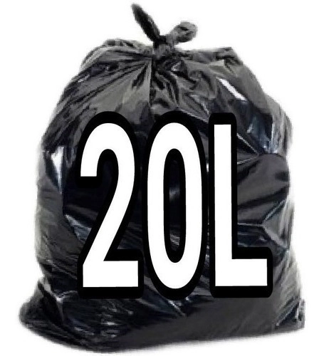 Saco De Lixo 20l Litros Preto 100 Unidades Resistentes Preto