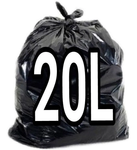 Saco De Lixo 20l Litros Preto 100 Unidades Resistentes Preto