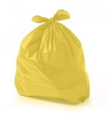 Saco De Lixo 40 Litros Amarelo Comum Com 100 Unidades Amarelo