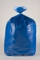 Kit 100un Saco De Lixo 60 Litros Colorido Azul Comum Azul
