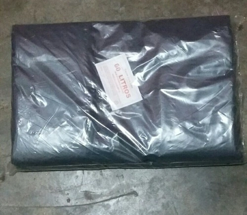 Saco De Lixo 60 Litros Reforçado Com 100 Unidades Preto