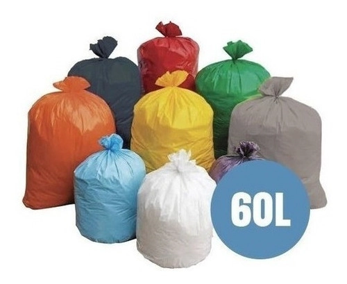 Saco De Lixo 60 Litros Coloridos - Pacote Com 50un Vermelho