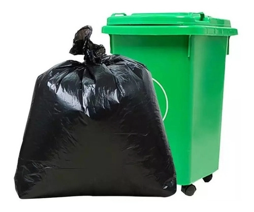 Saco De Lixo 60 Litros Comum 100 Unidades Preto