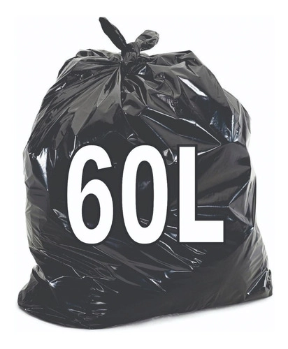 Saco De Lixo 60 Litros Resistente 100 Unidades Preto