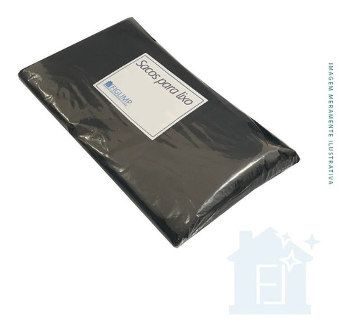 Saco De Lixo 60l Preto Resistente - 100 Unidades Preto