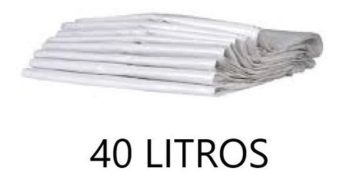 Saco De Lixo Branco 40 Litros - Pacote Com 100 Und. Branco