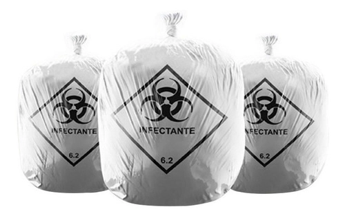 Saco De Lixo Infectante 50 Litros Branco Branco