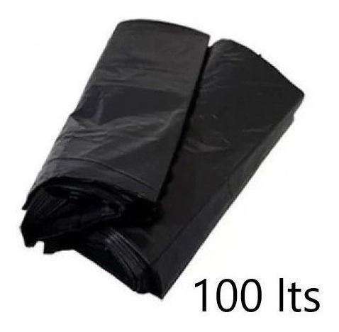 Saco De Lixo Preto Reforçado 100 Litros - Pacote 100 Und. Preto