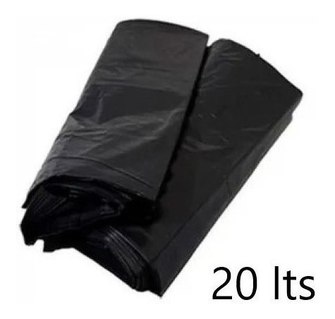 Saco De Lixo Preto Reforçado 20 Litros - Pacote 100 Und. Preto