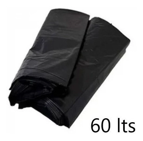 Saco De Lixo Preto Reforçado 60 Litros - Pacote 100 Und. Preto