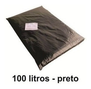 Saco De Lixo Reforçado 100 Litros 200 Unidades Cor Preto Preto