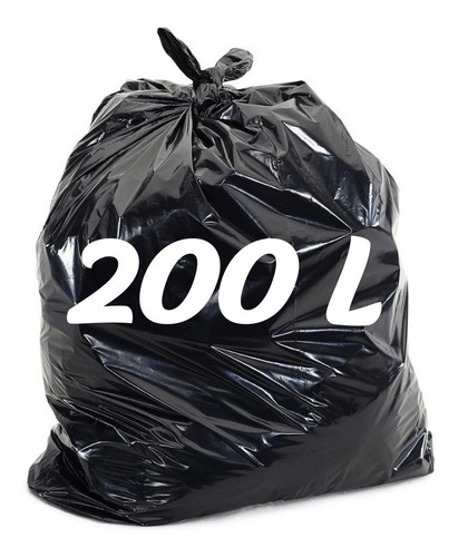 Saco De Lixo Reforçado 200 Litros - 100 Unidades - Micra P6 Preto