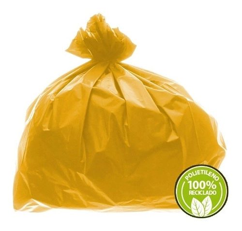 Saco De Lixo Super Leve 100l Amarelo 0,02mm 100un Amarelo