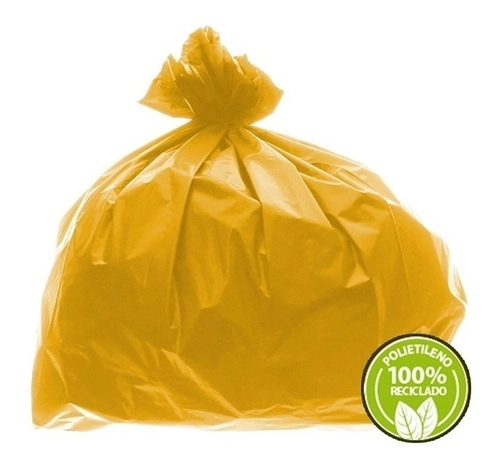 Saco De Lixo Super Leve 100l Amarelo 0,02mm 100un Amarelo