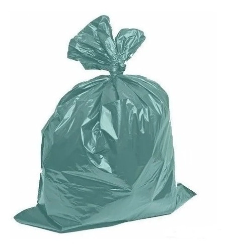 Saco De Lixo Verde 100 Litros Super Leve 0,02mm 100un Verde