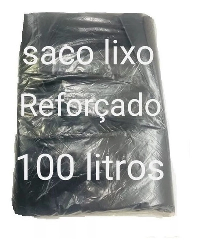 Saco Lixo 100 Litros Reforçado 100 Unidades Preto