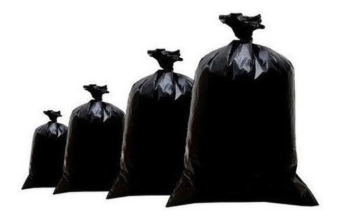 Saco Para Lixo De 40 Litros Fino Preto Pacote C/100 Unidades