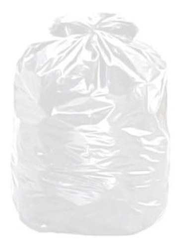 Saco Para Lixo Transparente 45x55x003 20l Com 100 Unidades - Branco