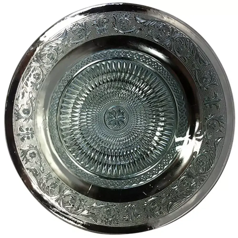 PRATO PRATA DECORATIVO - 33 CM