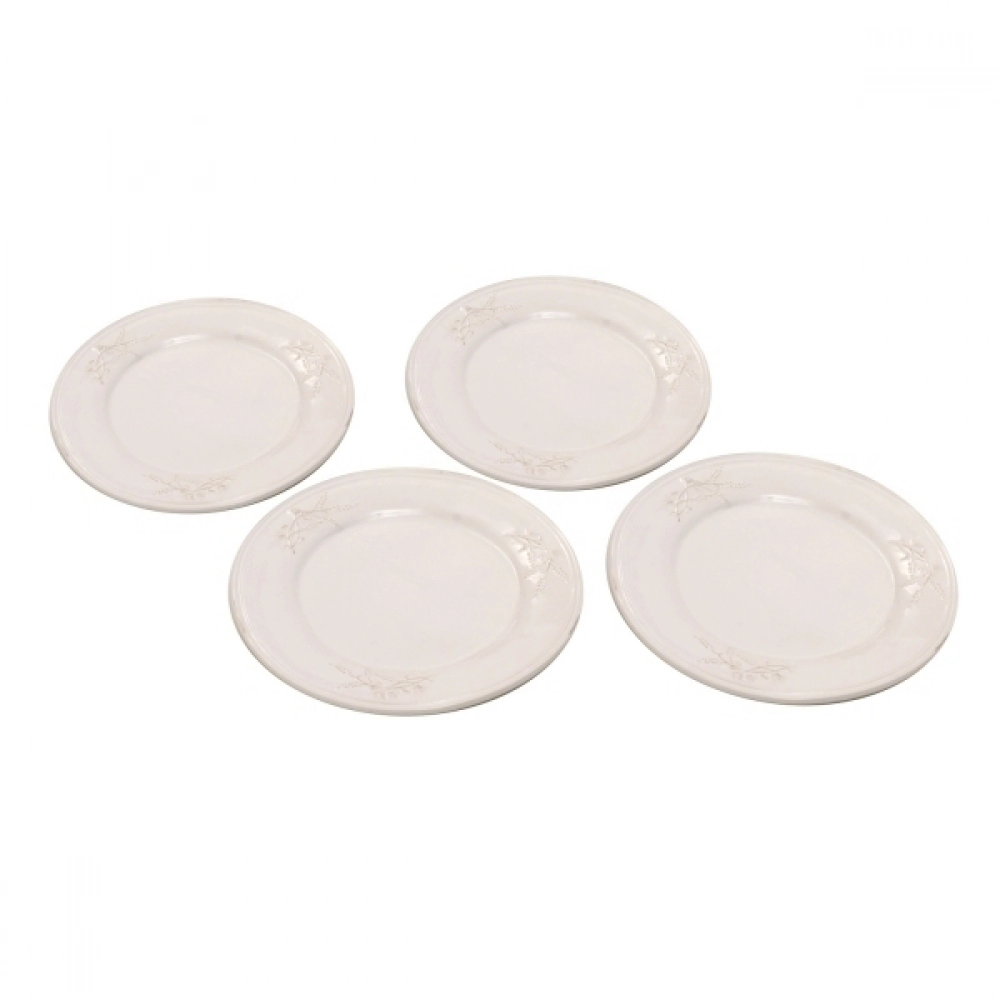 Cj.4 Pratos Craw Ceramica Qc0269