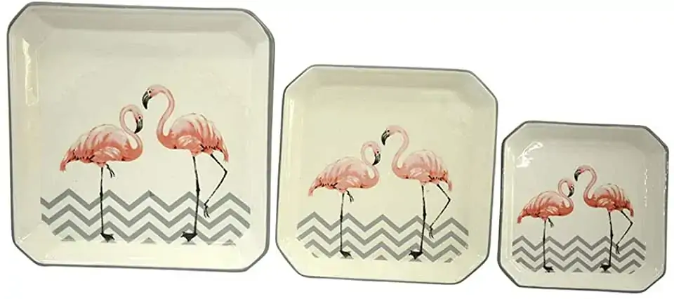 Cj.pratos Craw Flamingo C/3 Pcs