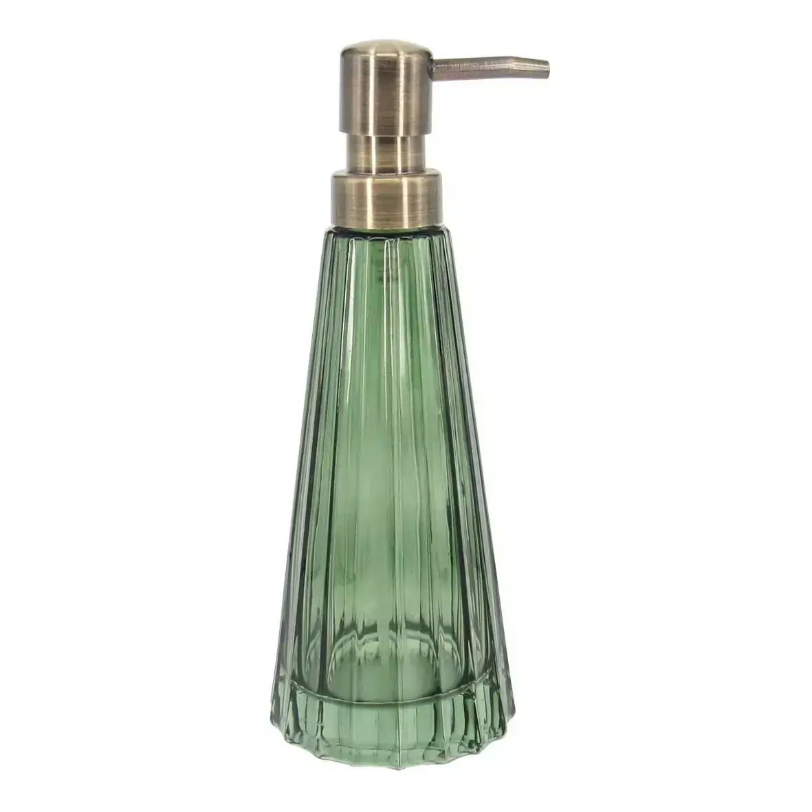 PORTA SABONETE LIQUDO DE VIDRO VERDE 8,5CM X 22,5CM