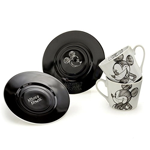 Jg.c/2 Xicaras/pires Cafe Mabruk Mickey Mod.02