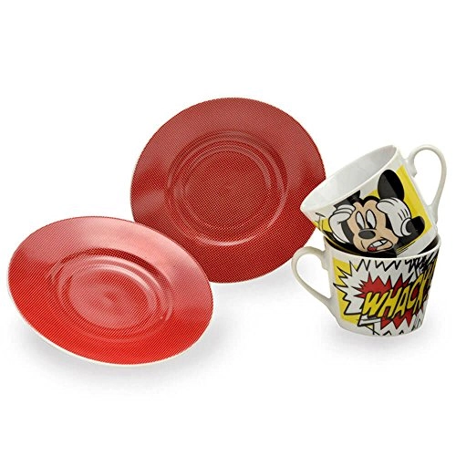 Jg.c/2 Xicaras/pires Cafe Mabruk Mickey Mod.03