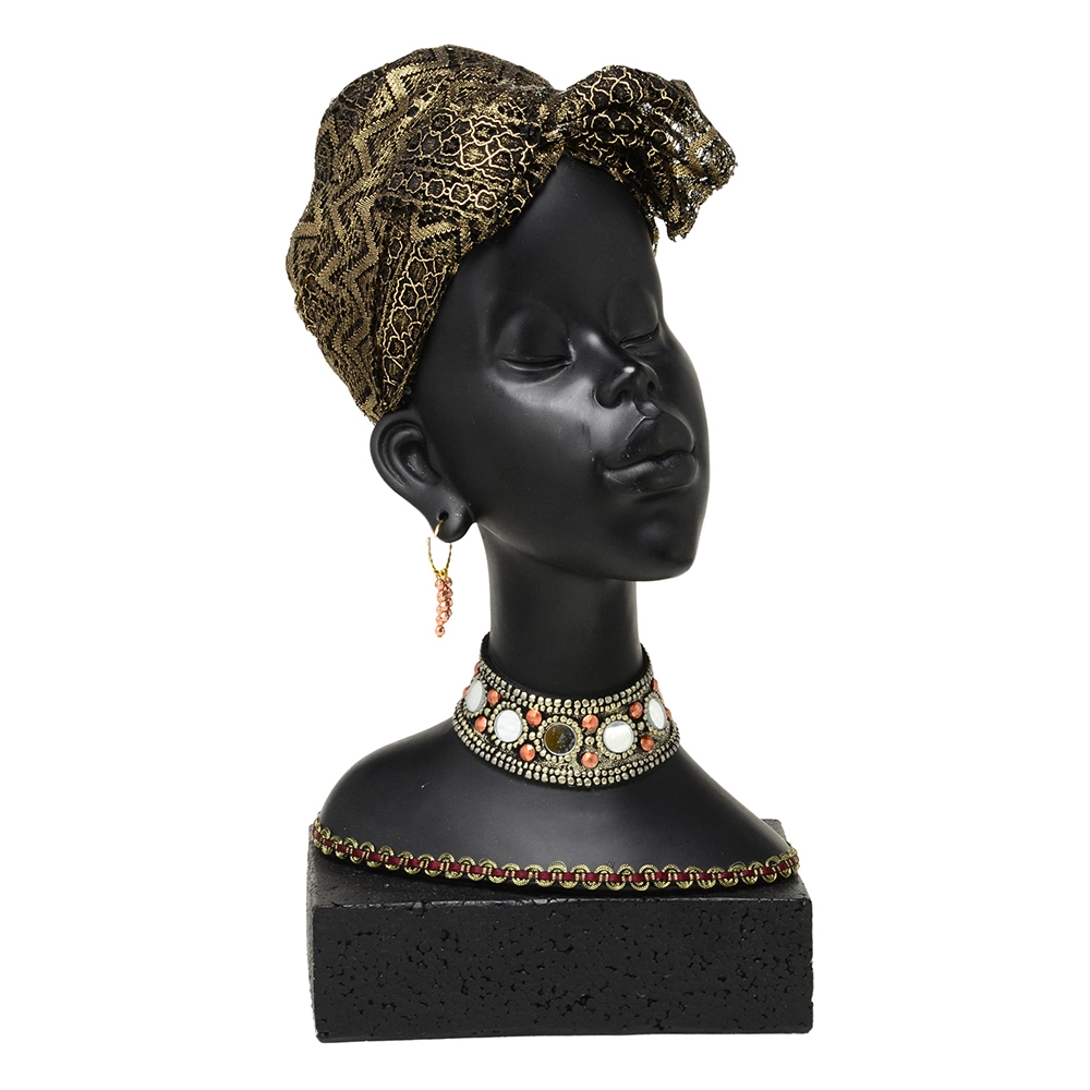 Busto Africana Resina 212 113 Mabruk