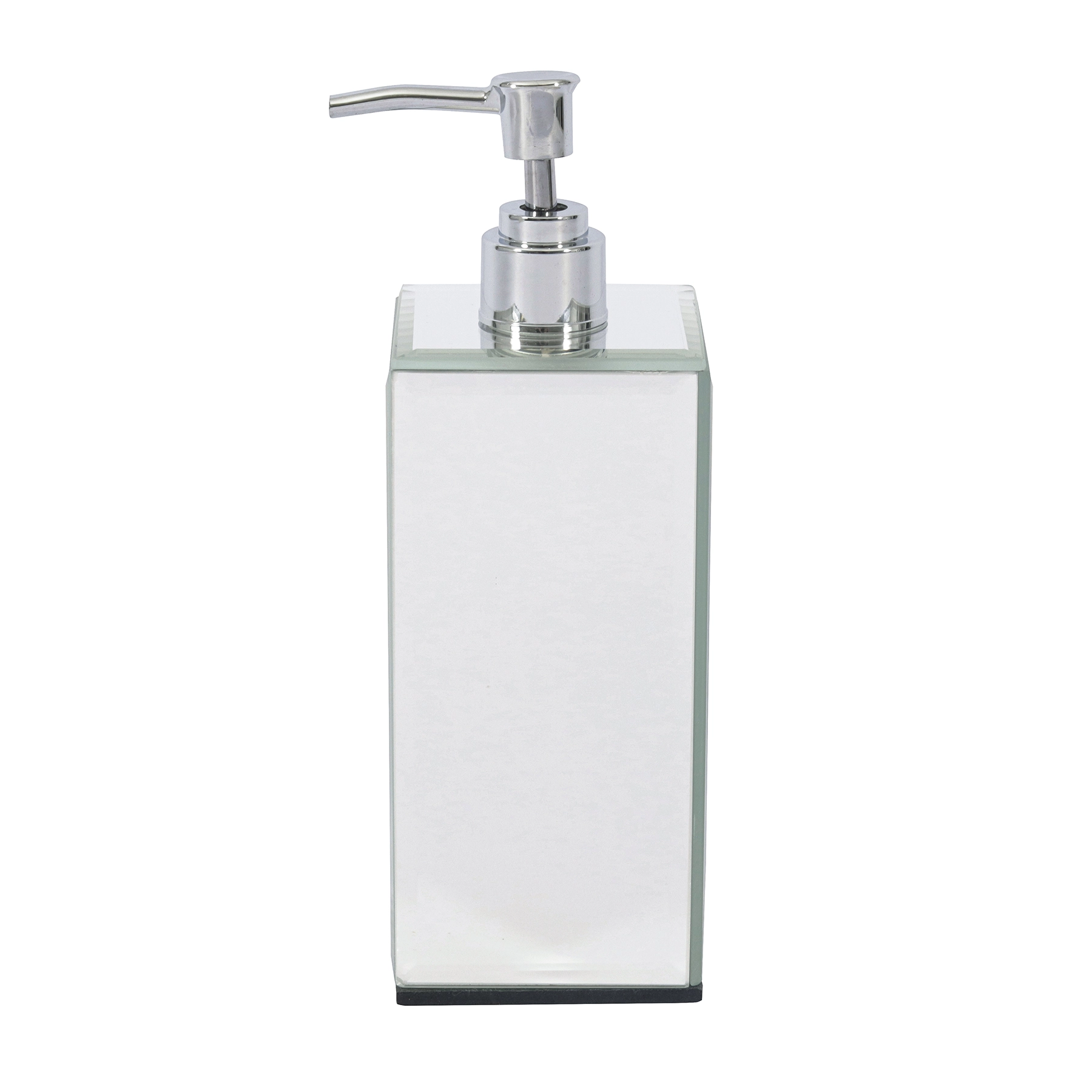 Porta Sabonete Líquido de Bancada para Banheiro 100ml Vidro Prata Darton Mabruk