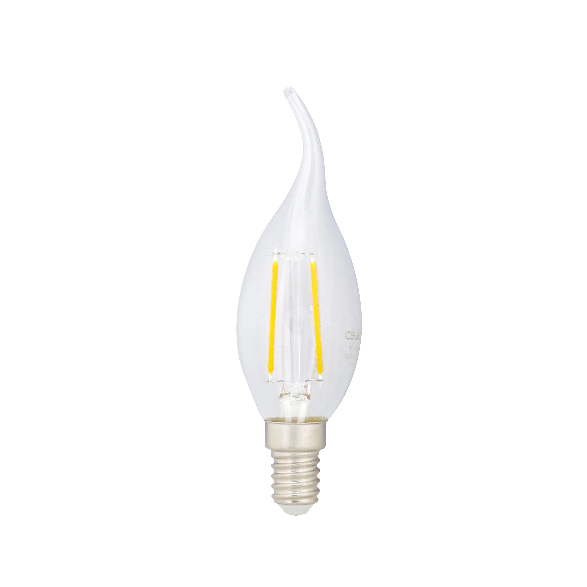 Lâmpada LED de Filamento Vela Chama Luz Âmbar 2W Uniled 220V