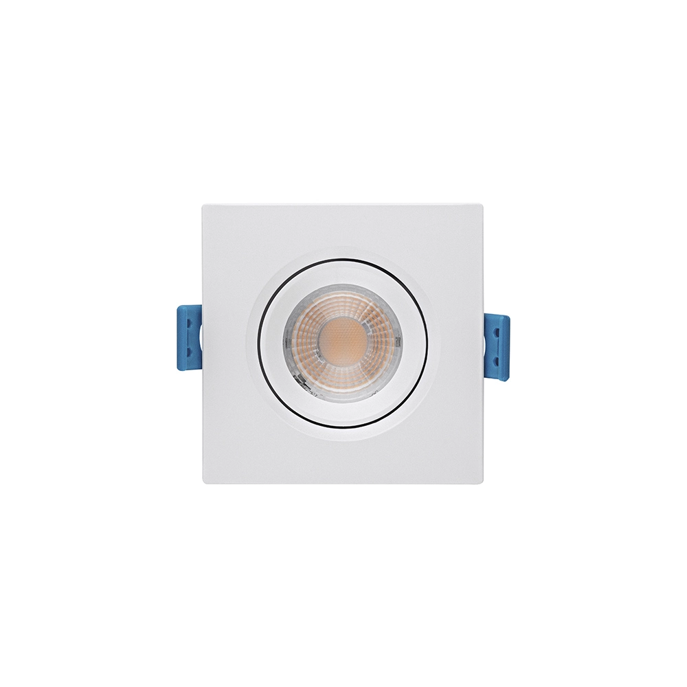Spot De Led De Embutir Stella Easy Quadrado 3w Bivolt Branco 3000k Luz Amarela