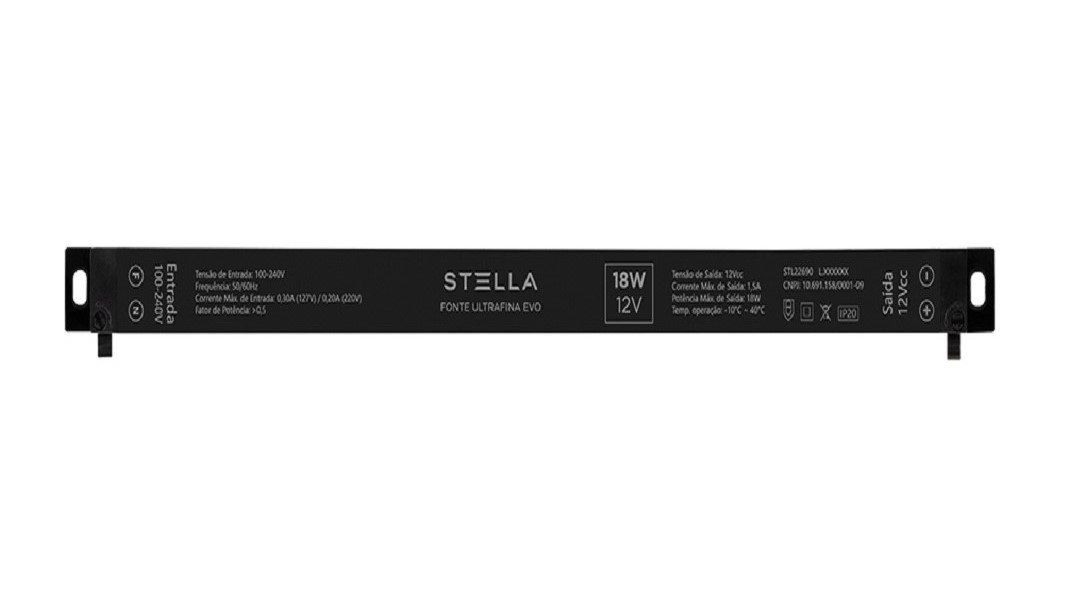 Fonte Para Fita Led Ultrafina Evo 12v 18w