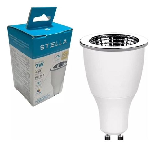 Lampada Dicroica Led 7w Dimerizável Mr16 2700k 7535 Stella