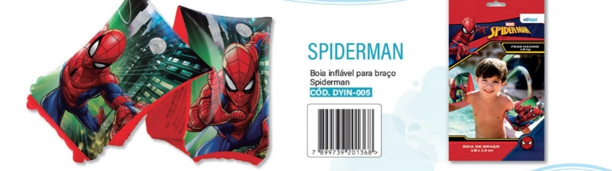 Boia para bracos Homem Aranha18x14cm - Diversão Infantil